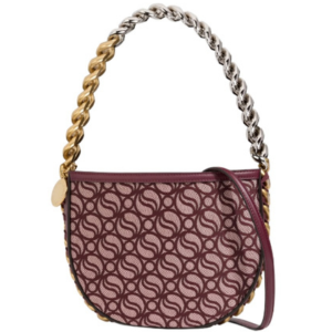 Stella-Mccartney Frayme S-Wave Jacquard Shoulder Bag