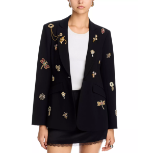 Cinq à Sept Cheyenne Brooches Embellished Blazer