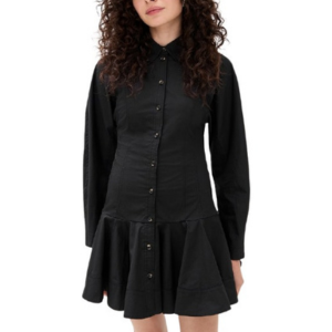 Ganni Stretch Cotton Mini Dress