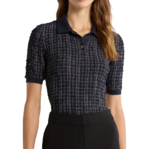 Veronica Beard Benedetta Plaid Polo