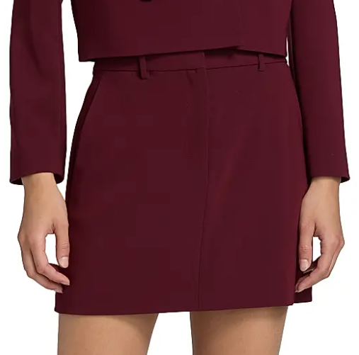 Theory Trouser-Front Miniskirt