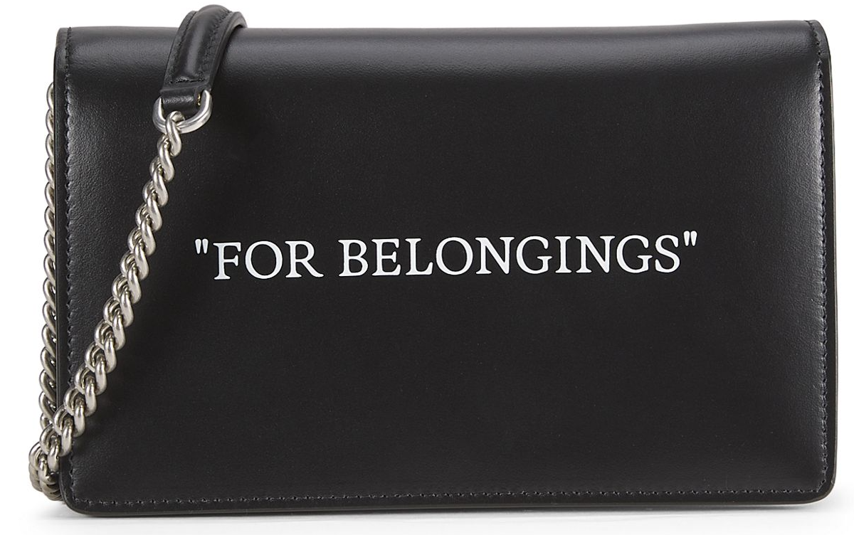 Off-White Graphic Leather Wallet-On-Chain