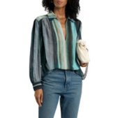 Rag & Bone Emmy Striped Crepon Blouse