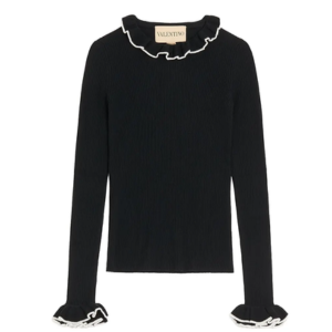 Valentino Garavani Ruffled Virgin Wool Sweater