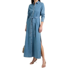 Alice+Olivia Denim Maxi Shirt Dress