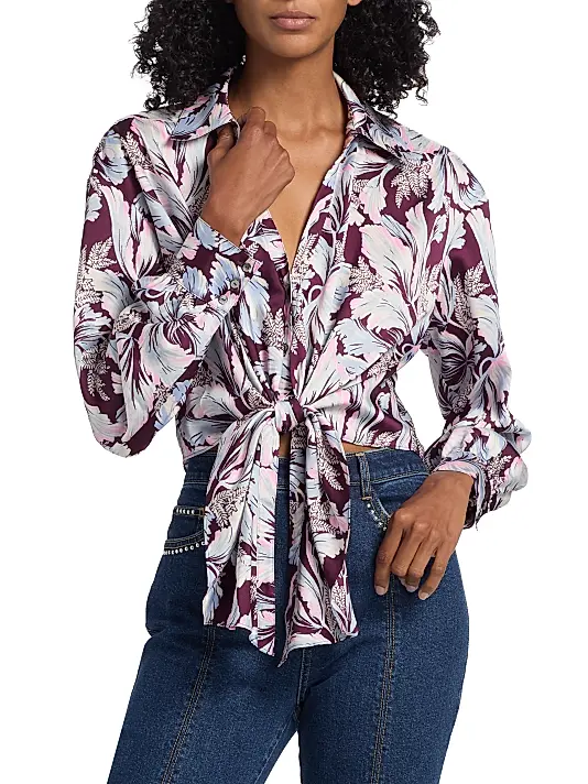 Cinq à Sept Marianna Tulip-Print Shirt