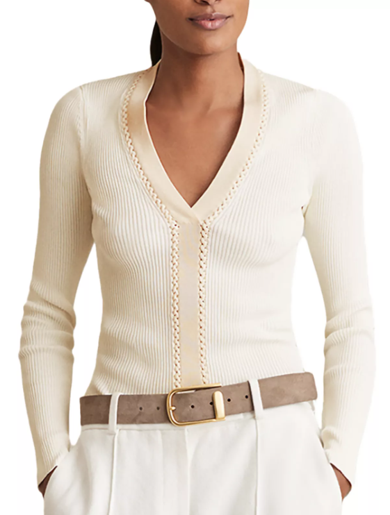 Reiss Lauri Craft Stitch Top