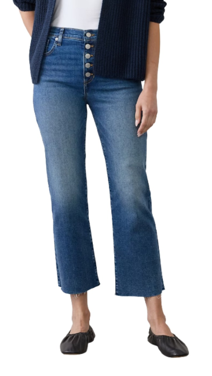 Banana Republic Kick Flare High-Rise Cropped Jeans