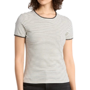 T Tahari Short Sleeve Shell Stitched T-Shirt