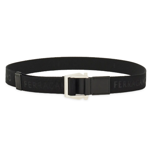 Ferragamo Cut-to-Size Logo Grosgrain Belt