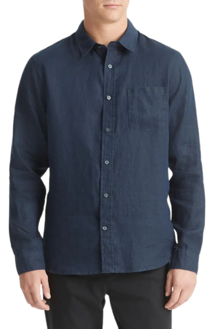 Vince Linen Button-Up Shirt