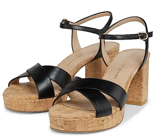 Stuart Weitzman Dayna Leather Platform Sandals