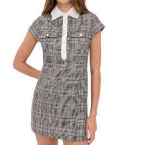 Alice + Olivia Darby Collared Mini Dress