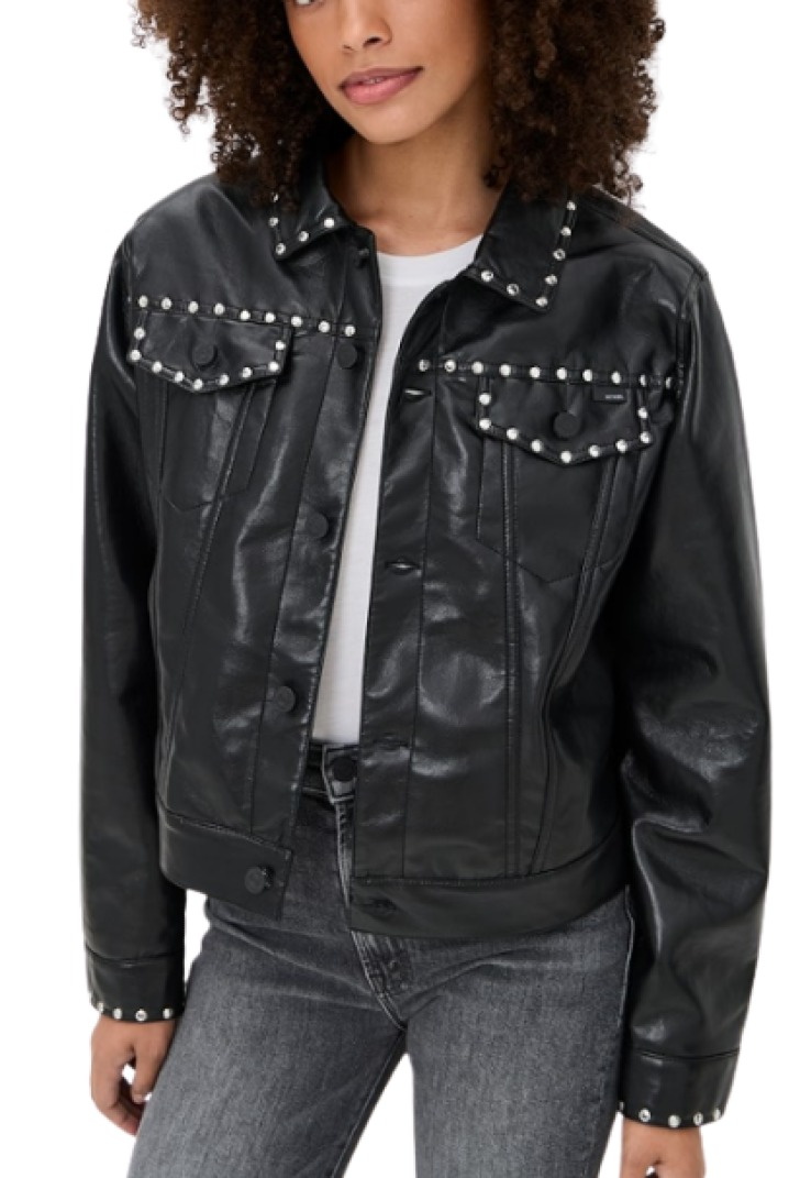 Mother The Bruiser Faux Leather Biker Jacket