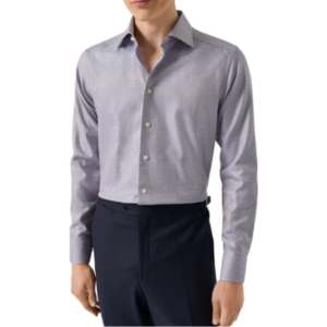 Eton Contemporary Fit Houndstooth Dress Shirt