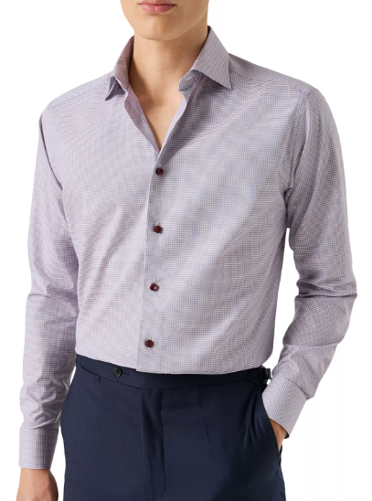 Eton Contemporary Fit Check Twill Shirt