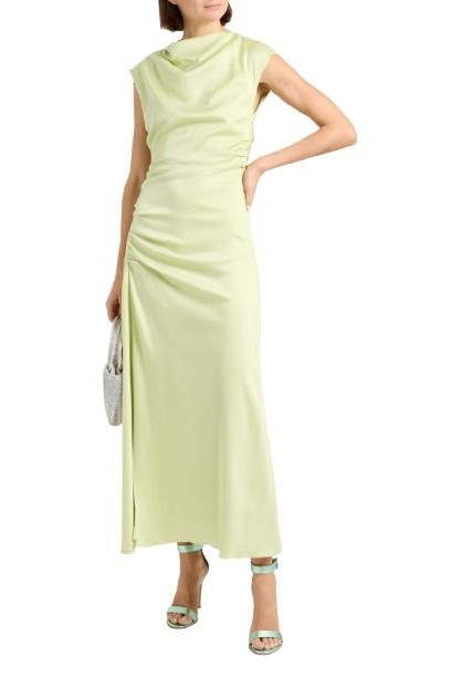 Simkhai Satin Draped Maxi Dress