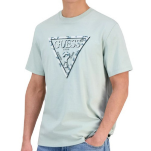 Guess Men's Triangle Leaves Embroidery T-Shirt