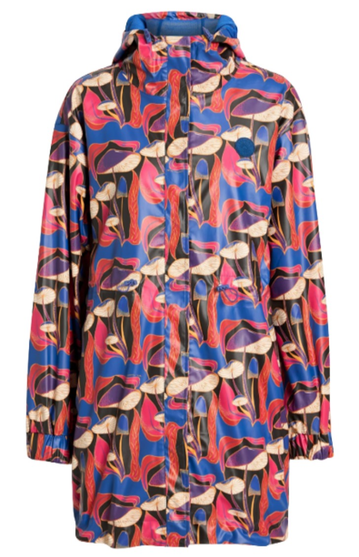 Farm Rio Printed Shell Hooded Raincoat